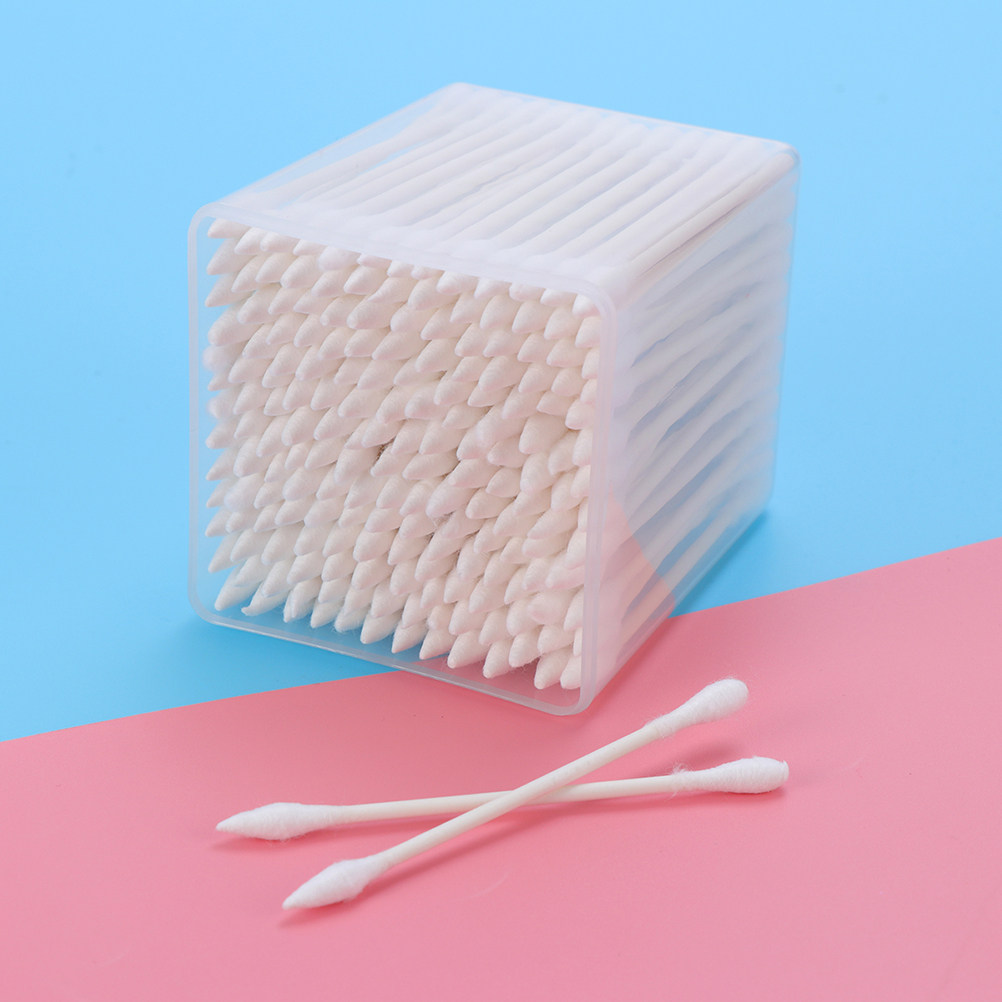 Beauty Makeup Tools - 600 Adet Çift Başlı Pamuklu Çubuk