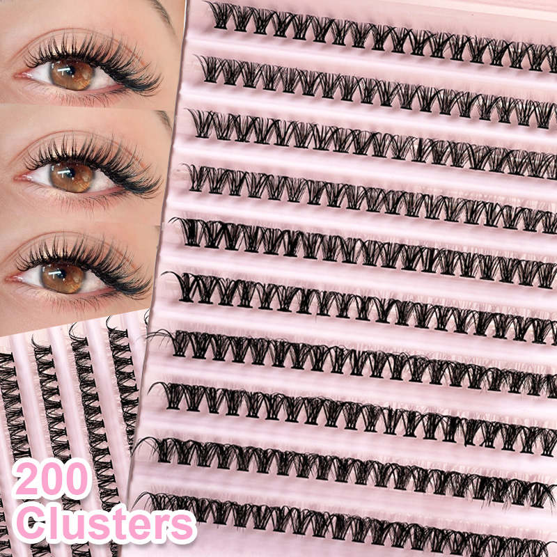 False Eyelashes Natural - Tekli Kirpikler Kirpik Demetleri 8-16mm 200