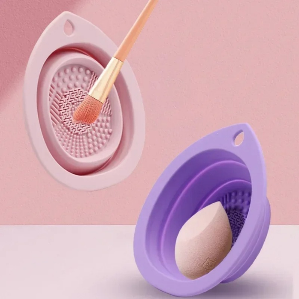 Beauty Makeup Artist - Silikon Makyaj Fırçası Temizleme Kasesi Katlanabilir