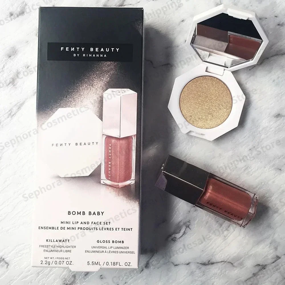 Huda Beauty Makeup Set - Fenty Beauty Dudak Parlatıcısı 2'si 1
