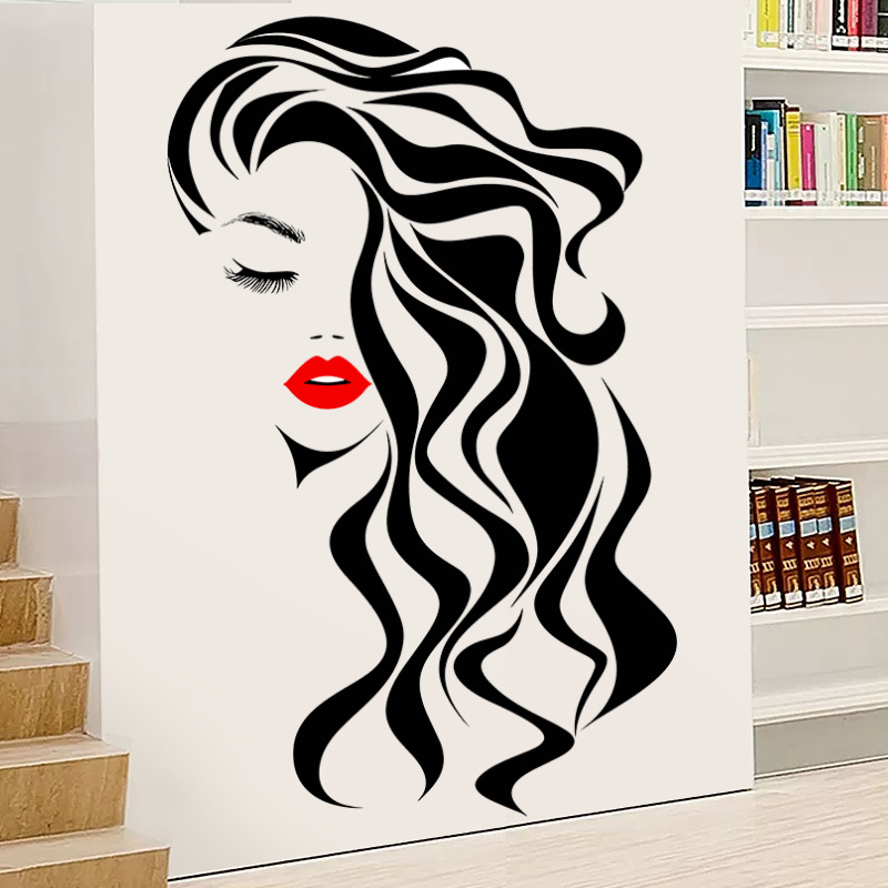 Beauty Makeup Wallpaper - Moda Kadın Yüz Duvar Sticker Güzellik