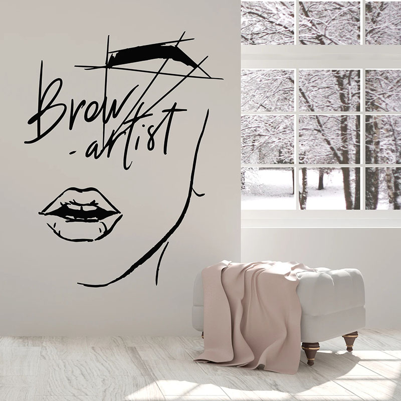 Soyut kız yüz duvar çıkartması - Beauty Makeup Wallpaper incelemesi ve fiyatı